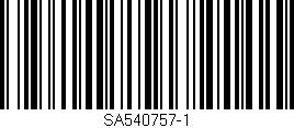 Código de barras (EAN, GTIN, SKU, ISBN): 'SA540757-1'