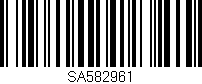 Código de barras (EAN, GTIN, SKU, ISBN): 'SA582961'