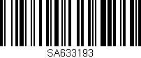Código de barras (EAN, GTIN, SKU, ISBN): 'SA633193'