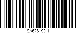 Código de barras (EAN, GTIN, SKU, ISBN): 'SA676190-1'