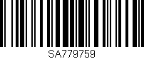 Código de barras (EAN, GTIN, SKU, ISBN): 'SA779759'