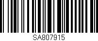 Código de barras (EAN, GTIN, SKU, ISBN): 'SA807915'