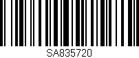 Código de barras (EAN, GTIN, SKU, ISBN): 'SA835720'