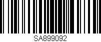 Código de barras (EAN, GTIN, SKU, ISBN): 'SA899092'