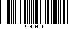 Código de barras (EAN, GTIN, SKU, ISBN): 'SD00429'