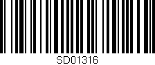 Código de barras (EAN, GTIN, SKU, ISBN): 'SD01316'