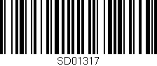 Código de barras (EAN, GTIN, SKU, ISBN): 'SD01317'