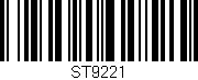 Código de barras (EAN, GTIN, SKU, ISBN): 'ST9221'