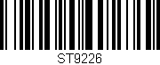 Código de barras (EAN, GTIN, SKU, ISBN): 'ST9226'