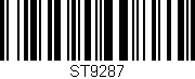 Código de barras (EAN, GTIN, SKU, ISBN): 'ST9287'