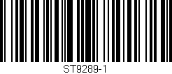 Código de barras (EAN, GTIN, SKU, ISBN): 'ST9289-1'