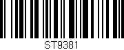 Código de barras (EAN, GTIN, SKU, ISBN): 'ST9381'