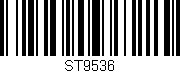 Código de barras (EAN, GTIN, SKU, ISBN): 'ST9536'