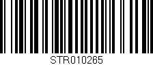 Código de barras (EAN, GTIN, SKU, ISBN): 'STR010265'