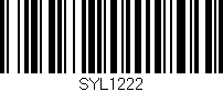 Código de barras (EAN, GTIN, SKU, ISBN): 'SYL1222'