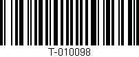 Código de barras (EAN, GTIN, SKU, ISBN): 'T-010098'