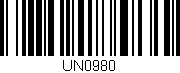 Código de barras (EAN, GTIN, SKU, ISBN): 'UN0980'