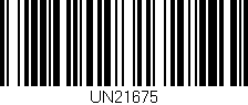 Código de barras (EAN, GTIN, SKU, ISBN): 'UN21675'