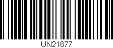 Código de barras (EAN, GTIN, SKU, ISBN): 'UN21677'
