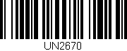 Código de barras (EAN, GTIN, SKU, ISBN): 'UN2670'