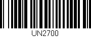 Código de barras (EAN, GTIN, SKU, ISBN): 'UN2700'