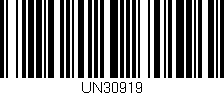 Código de barras (EAN, GTIN, SKU, ISBN): 'UN30919'