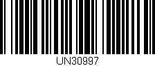 Código de barras (EAN, GTIN, SKU, ISBN): 'UN30997'