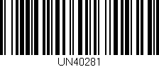 Código de barras (EAN, GTIN, SKU, ISBN): 'UN40281'