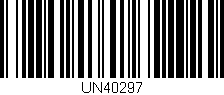 Código de barras (EAN, GTIN, SKU, ISBN): 'UN40297'