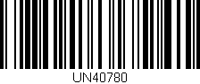 Código de barras (EAN, GTIN, SKU, ISBN): 'UN40780'