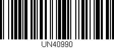 Código de barras (EAN, GTIN, SKU, ISBN): 'UN40990'