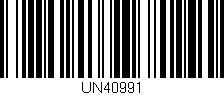 Código de barras (EAN, GTIN, SKU, ISBN): 'UN40991'