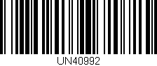 Código de barras (EAN, GTIN, SKU, ISBN): 'UN40992'
