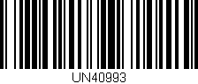 Código de barras (EAN, GTIN, SKU, ISBN): 'UN40993'
