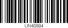 Código de barras (EAN, GTIN, SKU, ISBN): 'UN40994'