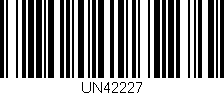 Código de barras (EAN, GTIN, SKU, ISBN): 'UN42227'