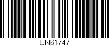 Código de barras (EAN, GTIN, SKU, ISBN): 'UN61747'