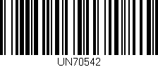 Código de barras (EAN, GTIN, SKU, ISBN): 'UN70542'