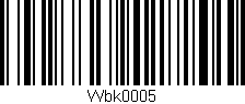 Código de barras (EAN, GTIN, SKU, ISBN): 'Wbk0005'