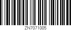 Código de barras (EAN, GTIN, SKU, ISBN): 'ZN7071005'