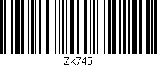 Código de barras (EAN, GTIN, SKU, ISBN): 'Zk745'
