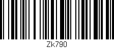 Código de barras (EAN, GTIN, SKU, ISBN): 'Zk790'