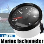 12 / 24V 0-4000 Barco RPM 85 m Barco Marítimo Tacômetro Calibre LCD Medidor Tacho Hourmeter Barco RPM Branco Preto Com Cabo