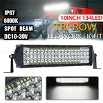 10 \\ '\\' polegadas 670W Tri-Row LED Barra de luz de trabalho Spot Car Truck Offroad Driving Lamp