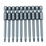 10pcs Triangle Head Screwdriver Bits Kit,6.3mm 1/4\\" Hex Shank Magnetic 65mm S2 alloy steel Triangle 2.7mm Head Screwdriver Bits Kit H6.3*65mm*2.7