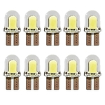 168 10pcs 194 174 T10 12V Lamp COB Silicone Branco Luz / set