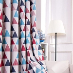 1PCS Stylish Blackout Curtain Triângulo Impresso Início Quarto Pastorable Drape