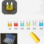 48pcs Mini lâmina fusível Set for Truck Car Auto Moto SUV ATM Assorted 5A, 10A, 15A, 20A, 25A, 30A Fuse Tamanho S