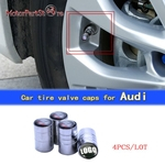 4pcs / lot Car-stying Carro do pneu da roda válvulas dos pneus Stem Air Caps caso capa para Audi @ 20
