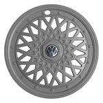 4x Calota Esportiva Vw Aro 13 Grafite Emblema Original 600ar